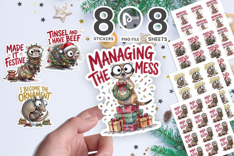 Sticker Ornament Avalanche & Tinsel Chaos SVG artnoy 