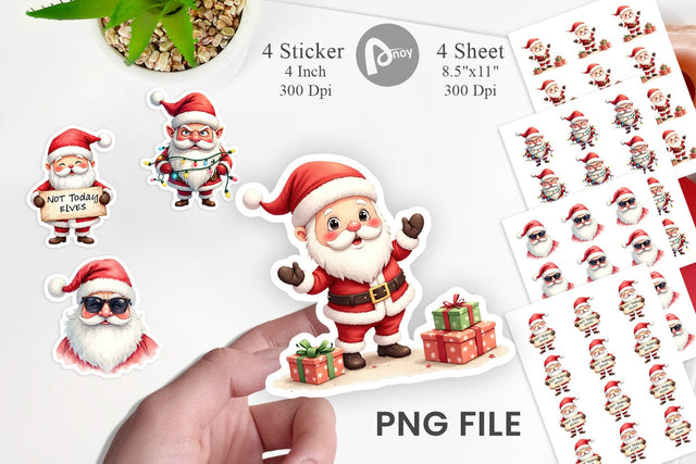 Sticker Overworked Santa Sublimation artnoy 