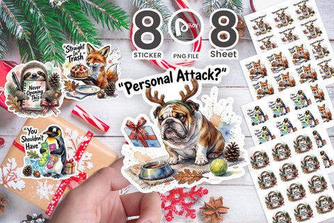 Sticker Passive-Aggressive Holiday Quotes Sublimation artnoy 