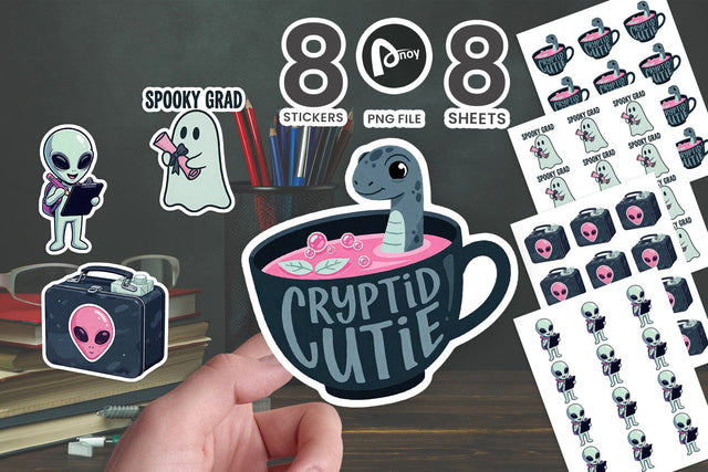 Sticker Pastel Cryptid Academy SVG artnoy 