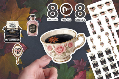Sticker Pastel Gothic Coquette Autumn Art SVG artnoy 