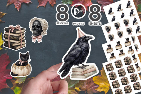 Sticker Pastel Gothic Coquette Autumn Art SVG artnoy 