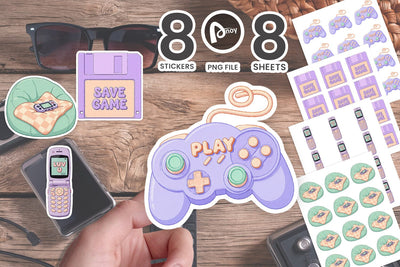 Sticker Pastel Lavender Cozy Gamer SVG artnoy 