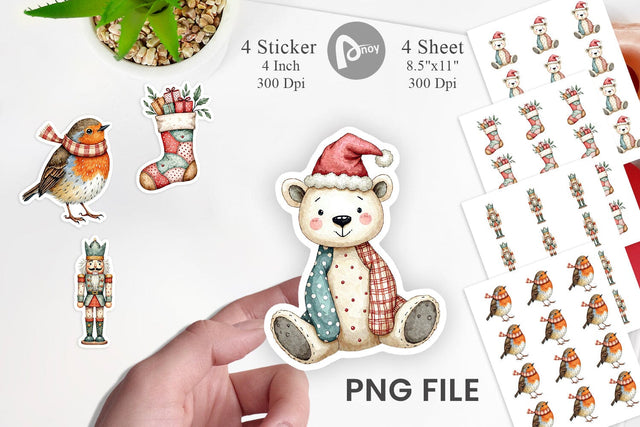 Sticker Patchwork Christmas Wonder Sublimation artnoy 