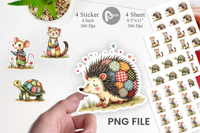 Sticker Patchwork Pet Pals Sublimation artnoy 