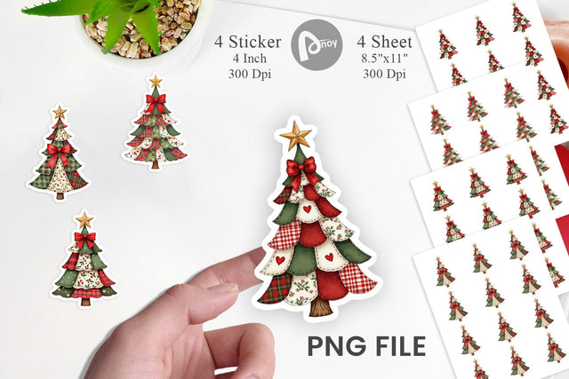 Sticker Patchwork Tree Sublimation artnoy 