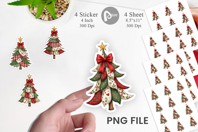 Sticker Patchwork Tree Sublimation artnoy 