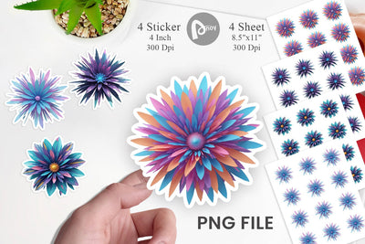 Sticker Petal Burst Sublimation artnoy 