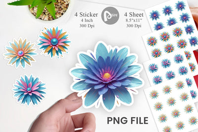 Sticker Petal Burst Sublimation artnoy 