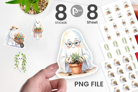 Sticker Plant Mom Ghost Sublimation artnoy 
