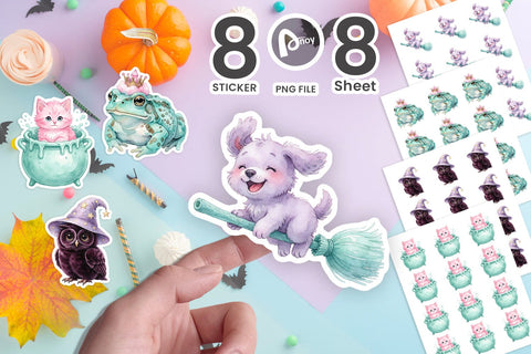 Sticker Playful Pastel Goth Animal Familiar SVG artnoy 