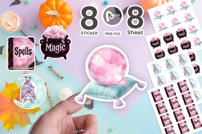 Sticker Playful Pastel Goth Animal Familiar SVG artnoy 