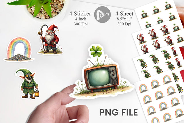 Sticker Post-Apocalyptic Paddy Wasteland St. Patrick's Sublimation artnoy 