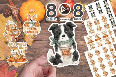Sticker Pumpkin Patch Pup Shenanigans SVG artnoy 