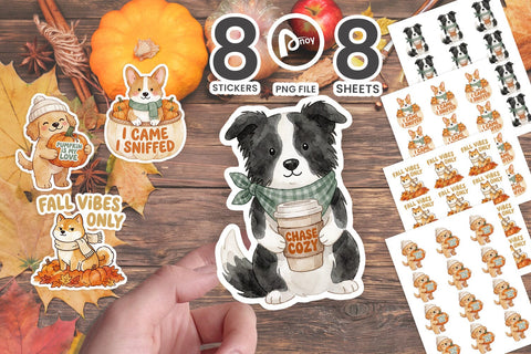 Sticker Pumpkin Patch Pup Shenanigans SVG artnoy 