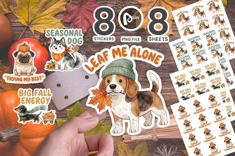 Sticker Pumpkin Patch Pup Shenanigans SVG artnoy 