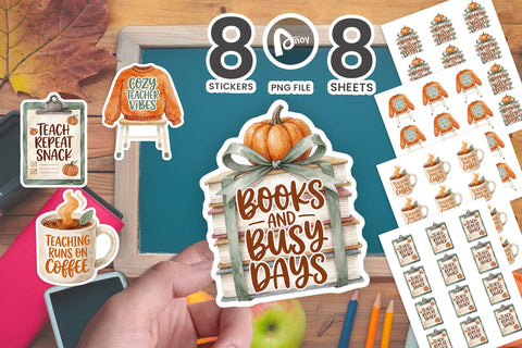 Sticker Pumpkin Spice Teacher Survival Kit SVG artnoy 