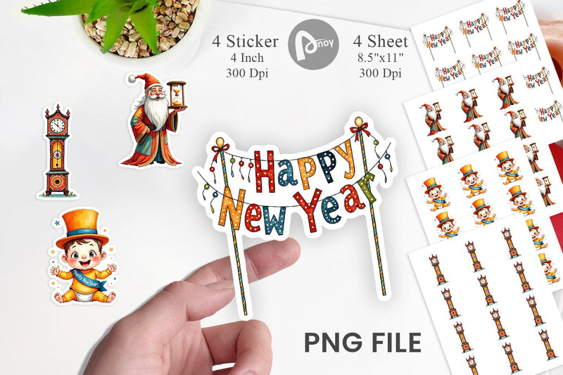 Sticker Quirky New Year Sublimation artnoy 