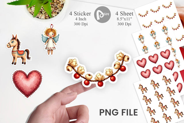 Sticker Quirky Nordic Crafts Sublimation artnoy 