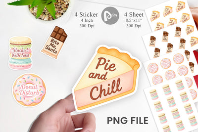 Sticker Quotes Watercolor Christmas Dessert Drama Sublimation artnoy 