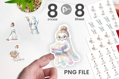 Sticker Relatable Housework Mom Ghost Sublimation artnoy 