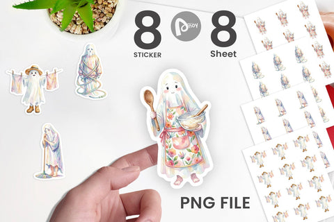 Sticker Relatable Housework Mom Ghost Sublimation artnoy 