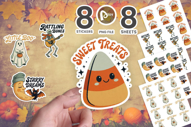 Sticker Retro Autumn Pumpkin Jamboree SVG artnoy 