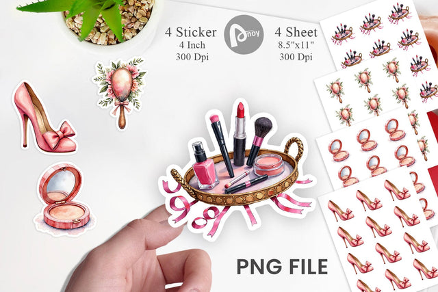 Sticker Retro Vanity Coquette Sublimation artnoy 
