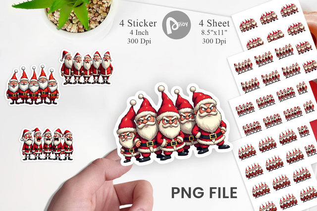 Sticker Santa Emotion Extravaganza Sublimation artnoy 