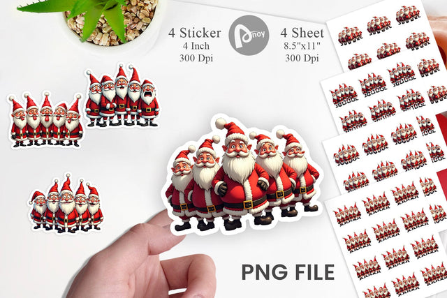 Sticker Santa Emotion Extravaganza Sublimation artnoy 