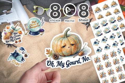 Sticker Sarcastic Amber Teal Witchy Quotes SVG artnoy 