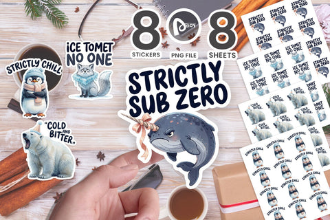 Sticker Sarcastic Arctic Winter Animal Quotes SVG artnoy 