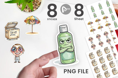 Sticker Sarcastic Beach Gear Sublimation artnoy 