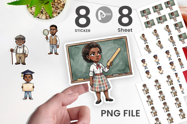 Sticker Sarcastic Black History Sublimation artnoy 