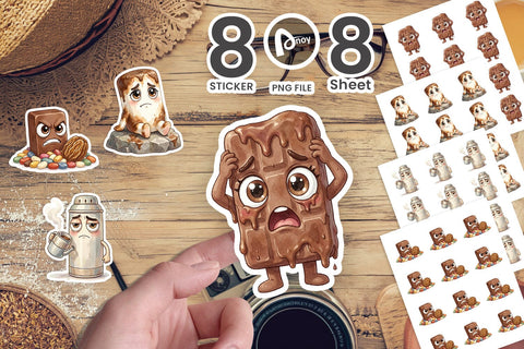 Sticker Sarcastic Camp Food Watercolor SVG artnoy 
