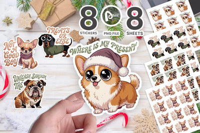 Sticker Sarcastic Canine Christmas Quotes SVG artnoy 