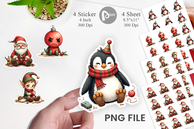 Sticker Sarcastic Chrisrtmas Sublimation artnoy 