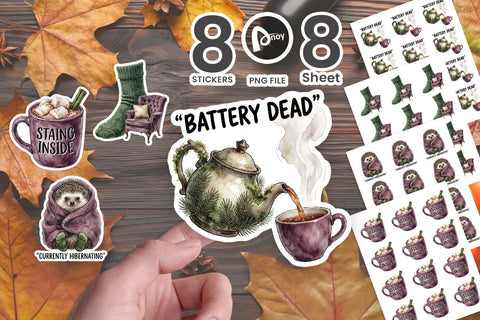 Sticker Sarcastic Cozy Season Survival Kit Sublimation artnoy 