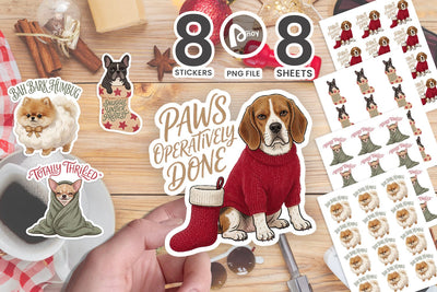Sticker Sarcastic Festive Canine Dog Quotes SVG artnoy 