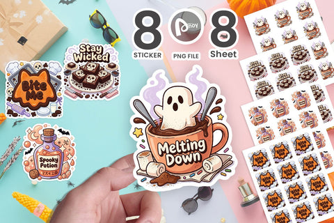 Sticker Sarcastic Pastel Halloween Treat Sublimation artnoy 