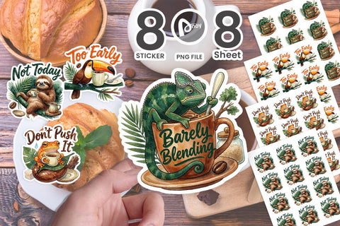 Sticker Sarcastic Rainforest Roasters Crew Quote Sublimation artnoy 