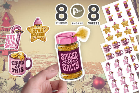 Sticker Sarcastic Retro Holiday Sweets SVG artnoy 