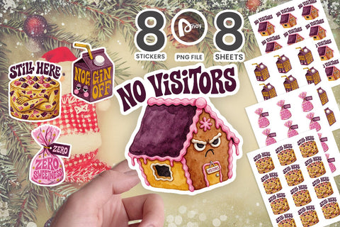 Sticker Sarcastic Retro Holiday Sweets SVG artnoy 