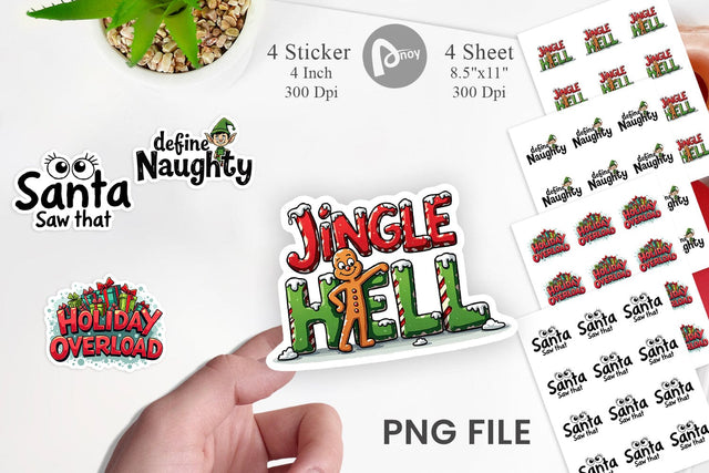 Sticker Sarcastic Santa's Workshop Quotes Sublimation artnoy 