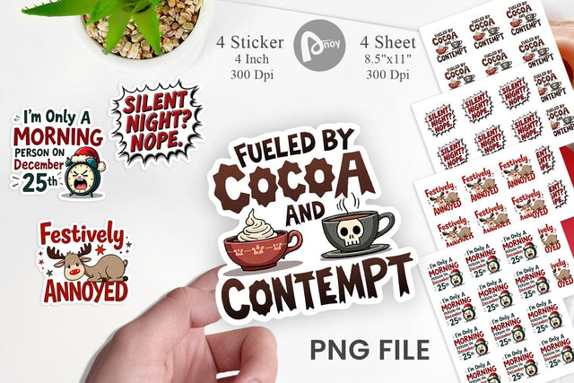 Sticker Sarcastic Santa's Workshop Quotes Sublimation artnoy 