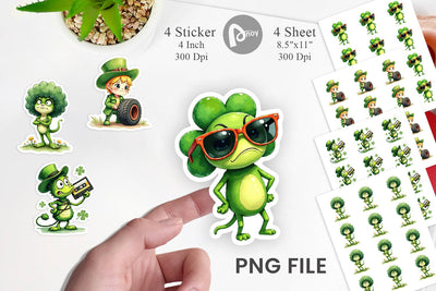 Sticker Sarcastic Shamrock Sublimation artnoy 