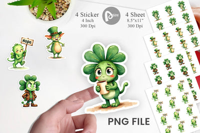 Sticker Sarcastic Shamrock Sublimation artnoy 