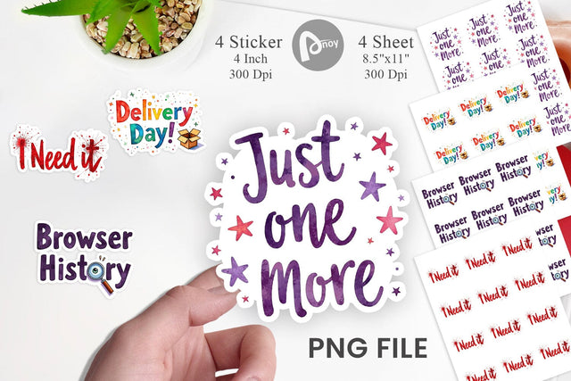 Sticker Sarcastic Shopper Quote Sublimation artnoy 