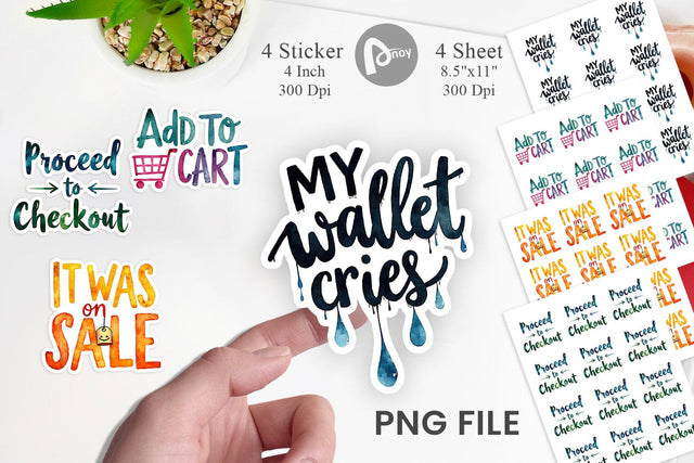 Sticker Sarcastic Shopper Quote Sublimation artnoy 