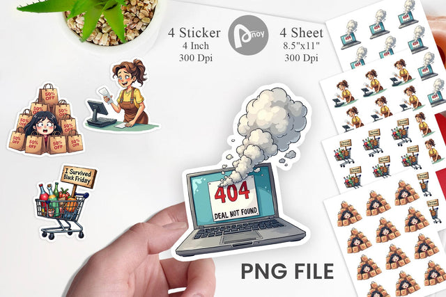 Sticker Sarcastic Shopper Sublimation artnoy 